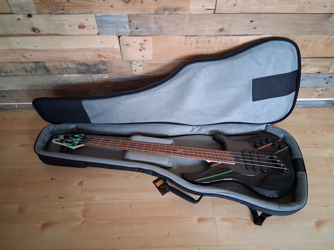 Dingwall JT3 John Taylor 4-String, Metallic Black, Signature